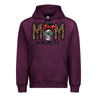 Mauve Wine mom life Urban Hoodie - CowhideDigitalArt