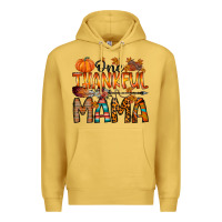 Antique Gold one thankful mama Premium Hoodie - RacoonDesign