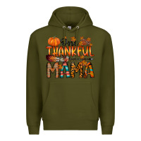 Army Green one thankful mama Premium Hoodie - RacoonDesign