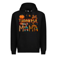 Black one thankful mama Premium Hoodie - RacoonDesign