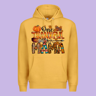 One Thankful Mama Premium Hoodie Designed By Racoondesign