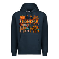 Navy one thankful mama Premium Hoodie - RacoonDesign
