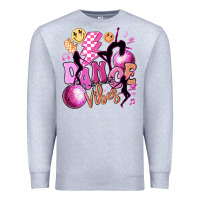 Heather Grey dance vibes Premium Sweatshirt - MaliasSmallBusiness