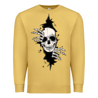 Antique Gold skull in the wall file Premium Sweatshirt - MaliasSmallBusiness