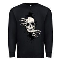 Black skull in the wall file Premium Sweatshirt - MaliasSmallBusiness