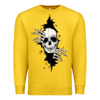 Lemon skull in the wall file Premium Sweatshirt - MaliasSmallBusiness