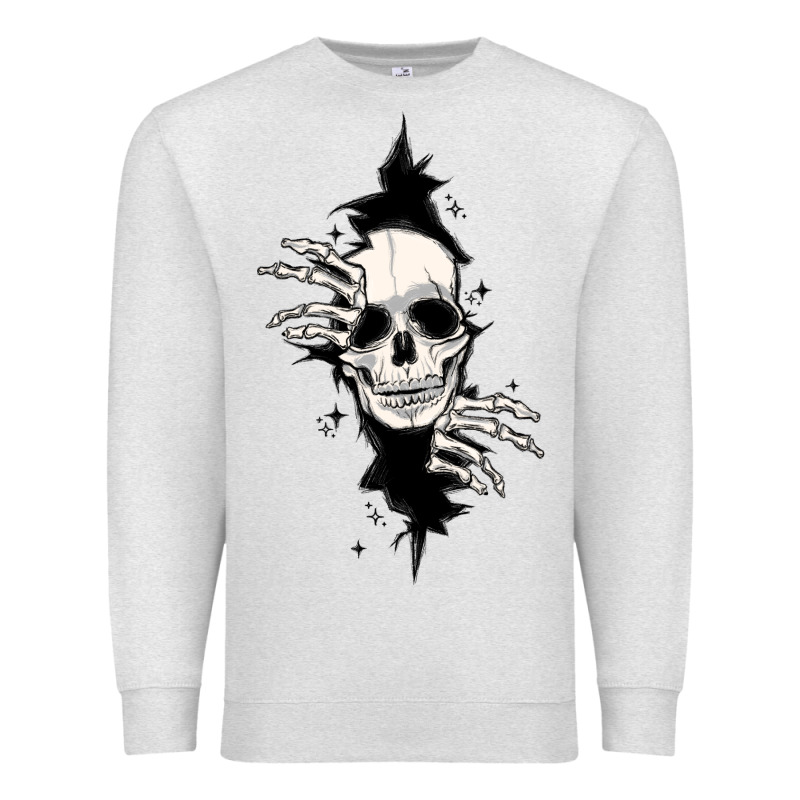 Skull In The Wall File Premium Sweatshirt by MaliasSmallBusiness | Teevron