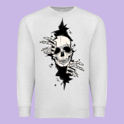 Premium Sweatshirt skull in the wall file