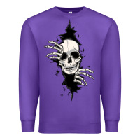 Purple skull in the wall file Premium Sweatshirt - MaliasSmallBusiness