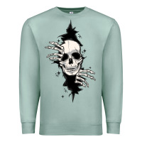 Seafoam skull in the wall file Premium Sweatshirt - MaliasSmallBusiness