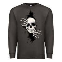 Smoke skull in the wall file Premium Sweatshirt - MaliasSmallBusiness