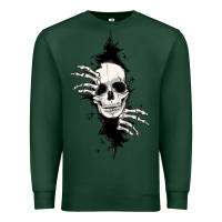 Sports Green skull in the wall file Premium Sweatshirt - MaliasSmallBusiness