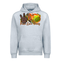 Heather Grey peace love tennis Urban Hoodie - RacoonDesign