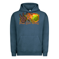 Pigment Midnight Navy peace love tennis Urban Hoodie - RacoonDesign