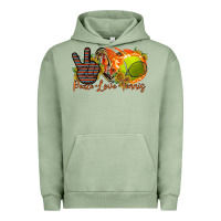 Pigment Oil Green peace love tennis Urban Hoodie - RacoonDesign