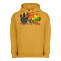 Pigment Peanut Butter peace love tennis Urban Hoodie - RacoonDesign