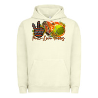 Pigment Pistachio peace love tennis Urban Hoodie - RacoonDesign