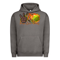 Pigment Tornado peace love tennis Urban Hoodie - RacoonDesign