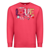 Cardinal love nurse valentines day Premium Sweatshirt - MaliasSmallBusiness