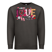 Smoke love nurse valentines day Premium Sweatshirt - MaliasSmallBusiness