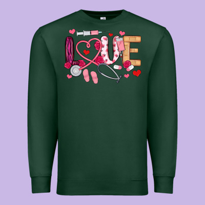 Premium Sweatshirt love nurse valentines day