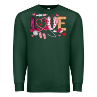Sports Green love nurse valentines day Premium Sweatshirt - MaliasSmallBusiness
