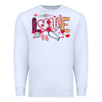 White love nurse valentines day Premium Sweatshirt - MaliasSmallBusiness