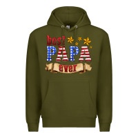 Army Green best papa ever Premium Hoodie - HRA Design Shop