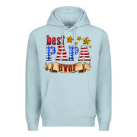 Blue Mist best papa ever Premium Hoodie - HRA Design Shop