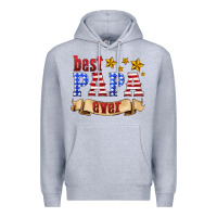 Heather Grey best papa ever Premium Hoodie - HRA Design Shop