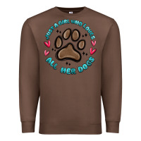 Chestnut just a girl who loves all her dogs Premium Sweatshirt - MaliasSmallBusiness