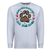 Heather Grey just a girl who loves all her dogs Premium Sweatshirt - MaliasSmallBusiness
