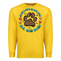 Lemon just a girl who loves all her dogs Premium Sweatshirt - MaliasSmallBusiness