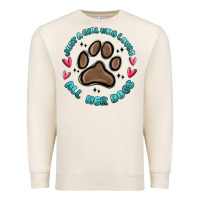 Sandshell just a girl who loves all her dogs Premium Sweatshirt - MaliasSmallBusiness