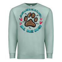 Seafoam just a girl who loves all her dogs Premium Sweatshirt - MaliasSmallBusiness
