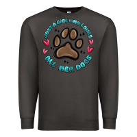 Smoke just a girl who loves all her dogs Premium Sweatshirt - MaliasSmallBusiness