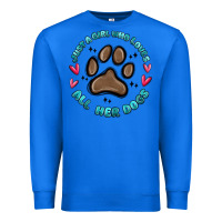 True Royal just a girl who loves all her dogs Premium Sweatshirt - MaliasSmallBusiness