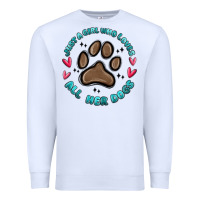 Just A Girl Who Loves All Her Dogs Premium Sweatshirt | Teevron