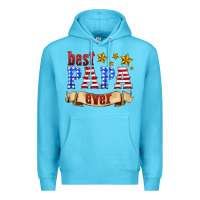 Ocean Blue best papa ever Premium Hoodie - HRA Design Shop
