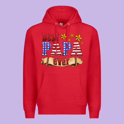 Best Papa Ever Premium Hoodie Designed By Hra Design Shop