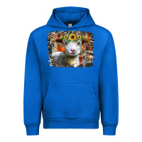 Cobalt sunflower sheep Urban Hoodie - RacoonDesign