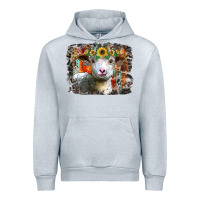 Heather Grey sunflower sheep Urban Hoodie - RacoonDesign