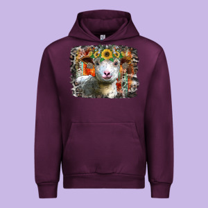Sunflower Sheep Urban Hoodie Designed By Racoondesign