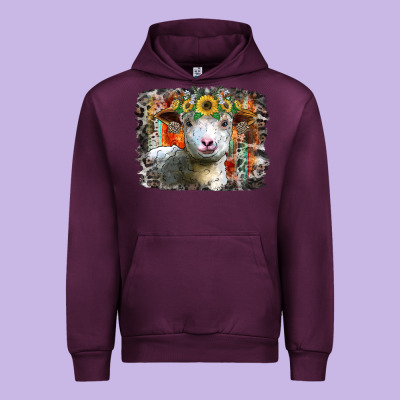 Sunflower Sheep Urban Hoodie Designed By Racoondesign
