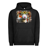 Pigment Black sunflower sheep Urban Hoodie - RacoonDesign