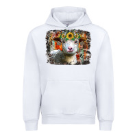 White sunflower sheep Urban Hoodie - RacoonDesign