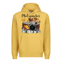 Antique Gold photographer floral butterfly film roll vintage camera Premium Hoodie - FaDigitalArtStudio
