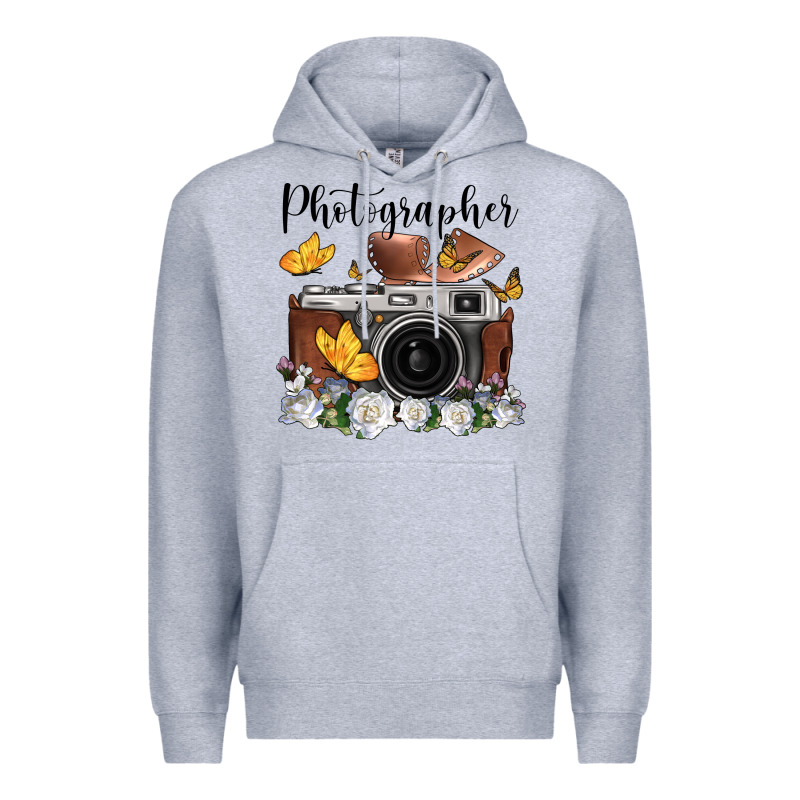 Photographer Floral Butterfly Film Roll Vintage Camera Premium Hoodie by FaDigitalArtStudio | Teevron