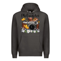 Smoke photographer floral butterfly film roll vintage camera Premium Hoodie - FaDigitalArtStudio
