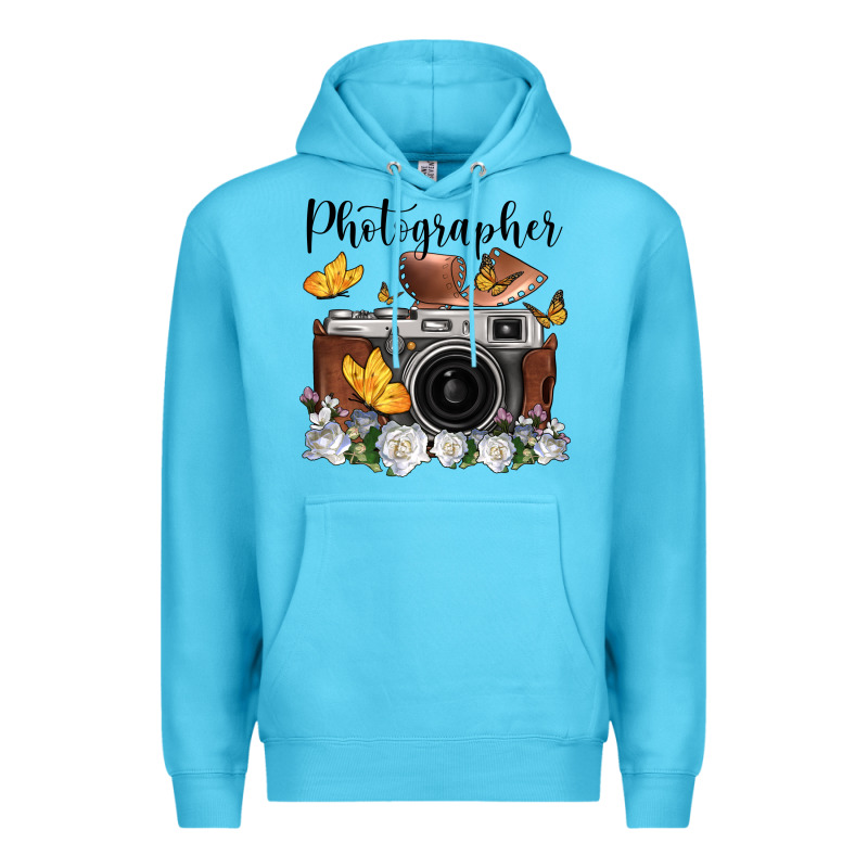 Photographer Floral Butterfly Film Roll Vintage Camera Premium Hoodie by FaDigitalArtStudio | Teevron
